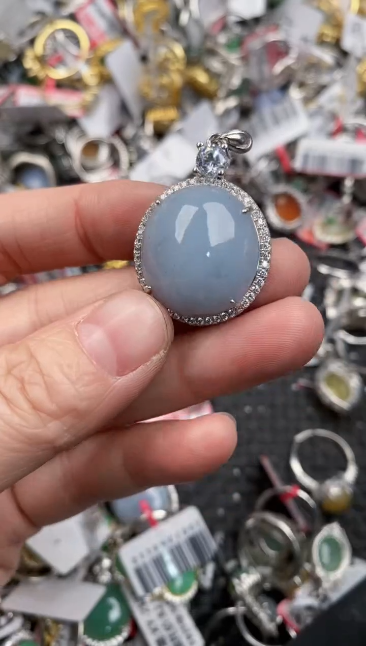 银S925镶嵌戒指翡翠11   1