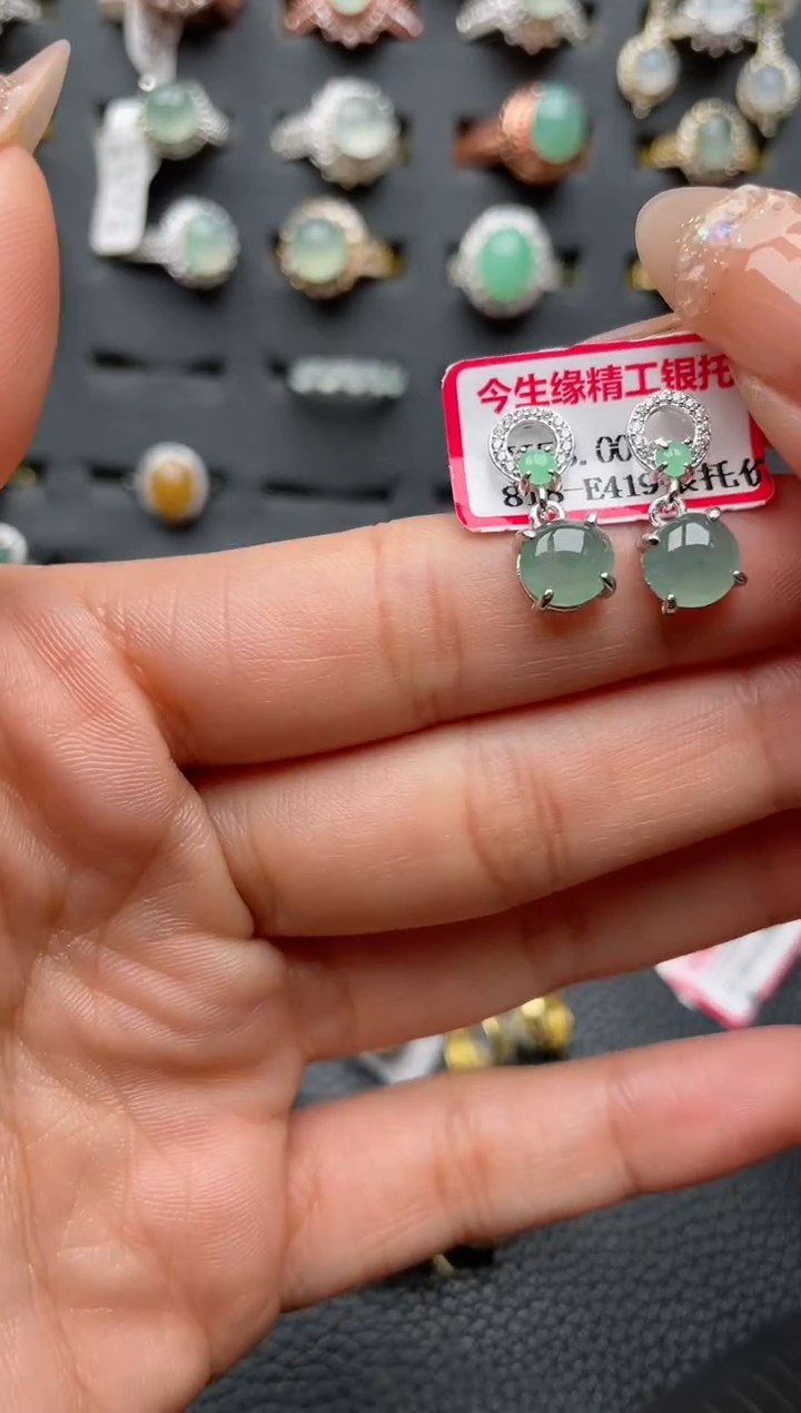 【闪购商品】翡翠戒指银S925镶嵌2222222222  67