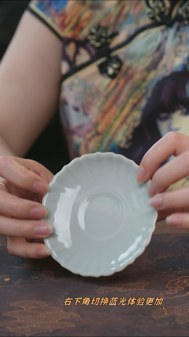 宁封柴窑仿湖田窑莲花盘