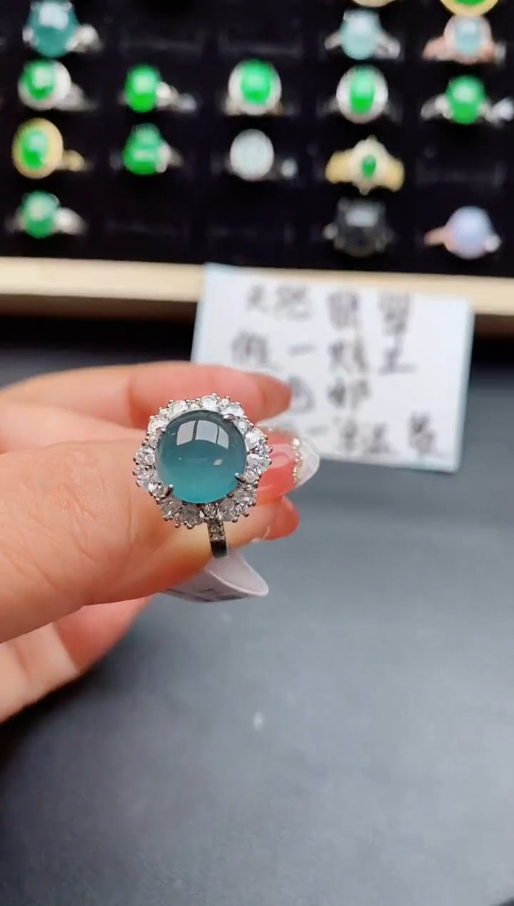 【闪购商品】翡翠戒指银S925镶嵌50850