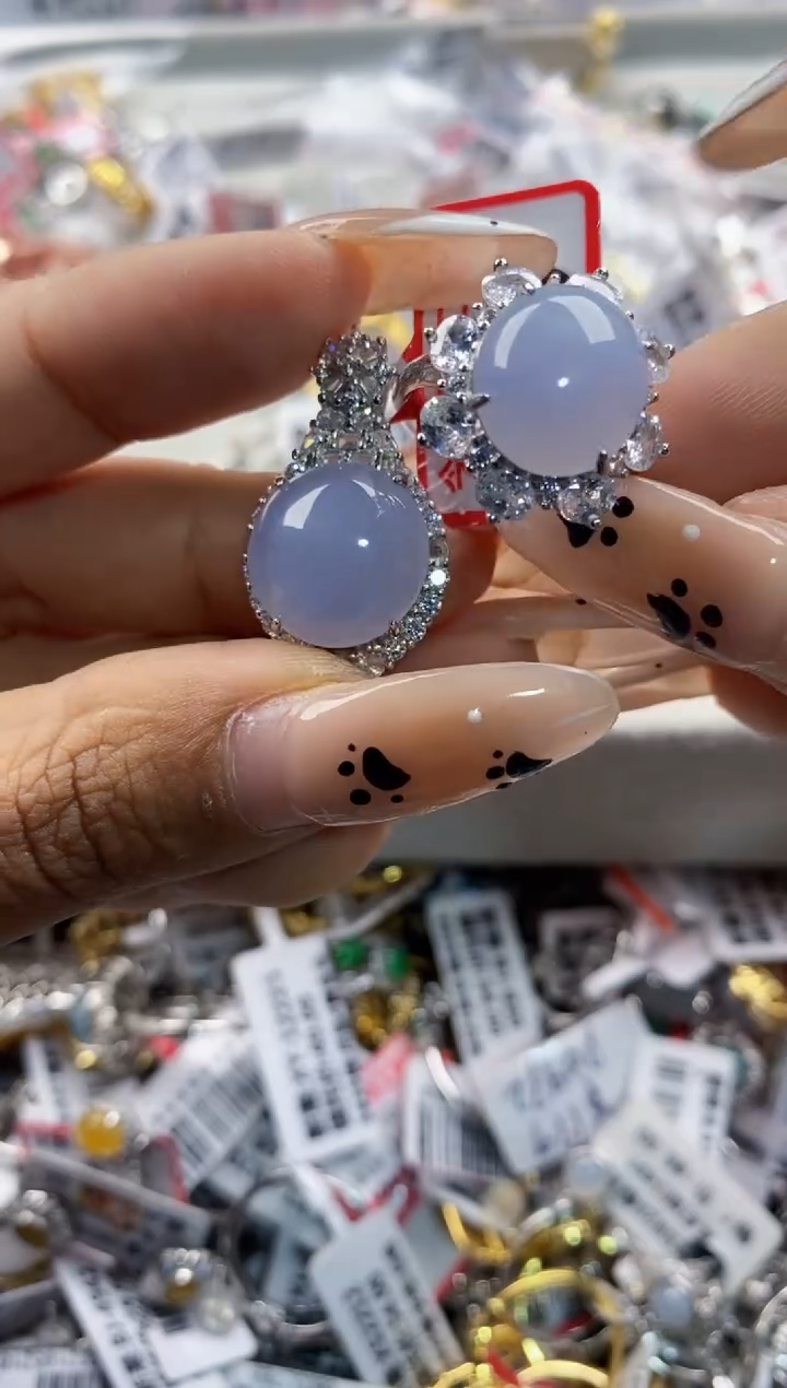 翡翠戒指银S925镶嵌7777777   4