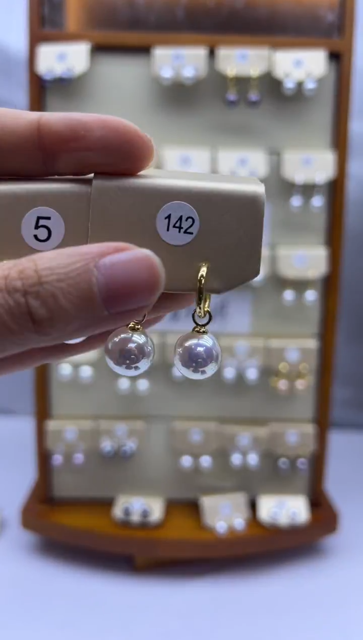 未镶嵌耳饰淡水珍珠5+142