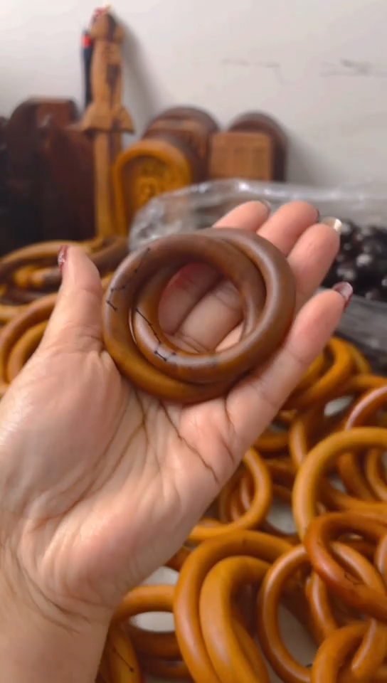 【闪购商品】枣木木雕乾坤圈40圈口一物一拍