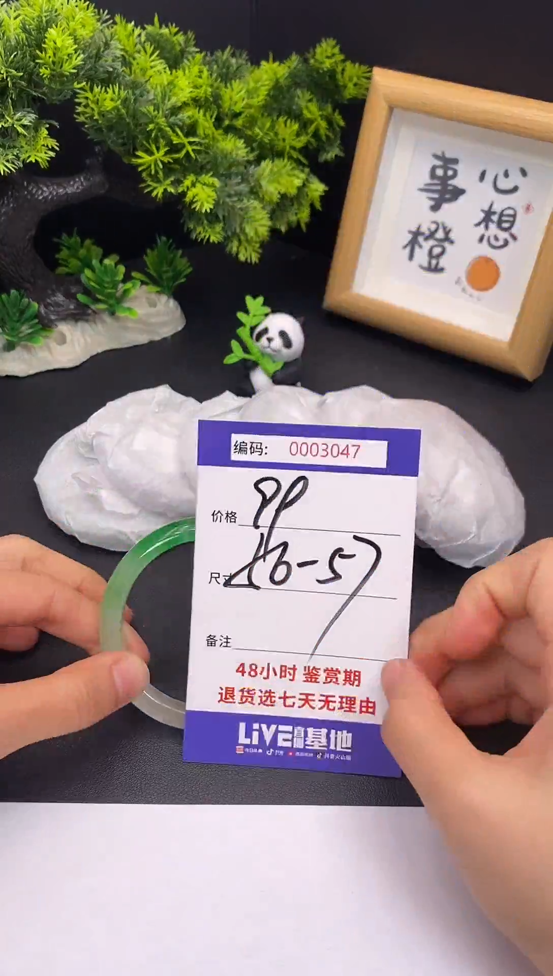 未镶嵌手镯翡翠0003047