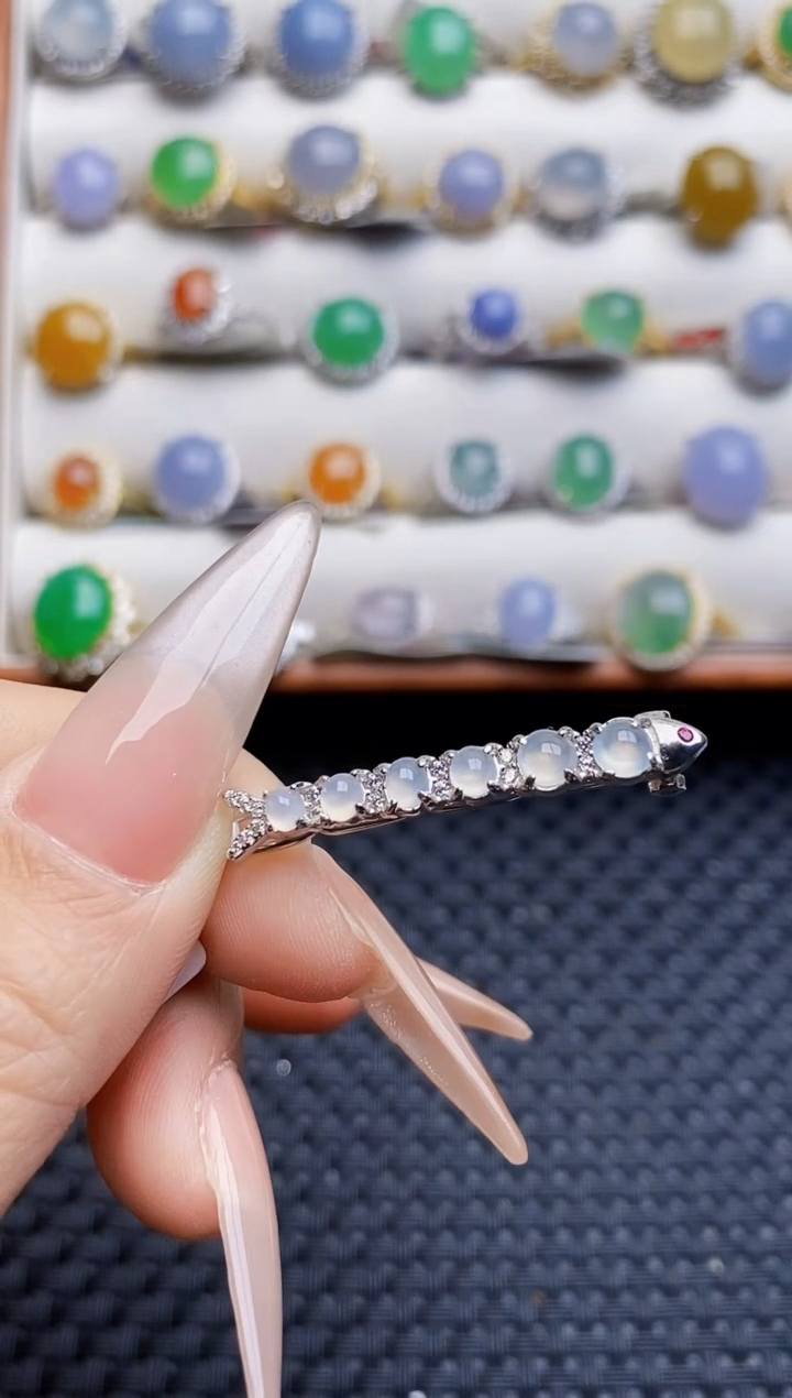 银S925镶嵌戒指翡翠1214