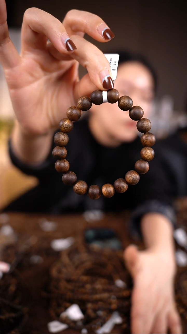 沉香手串【直播间福利款】10mm棋楠沉香圆珠单圈手串