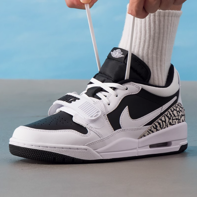 Nike耐克男鞋欧若风黑白熊猫AJ312低帮休闲鞋篮球鞋 CD7069-111