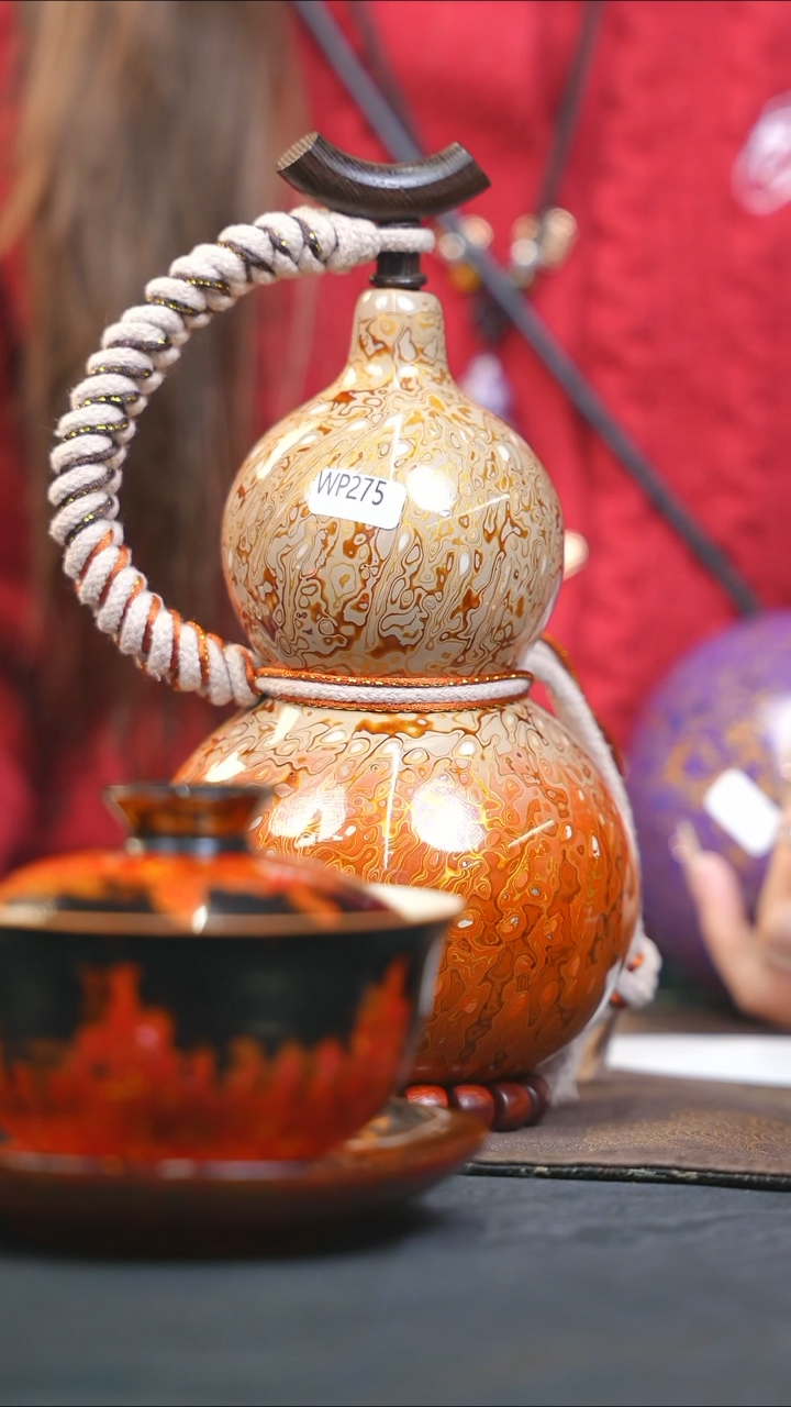 【闪购商品】WP275漆艺酒葫芦+三才盖碗