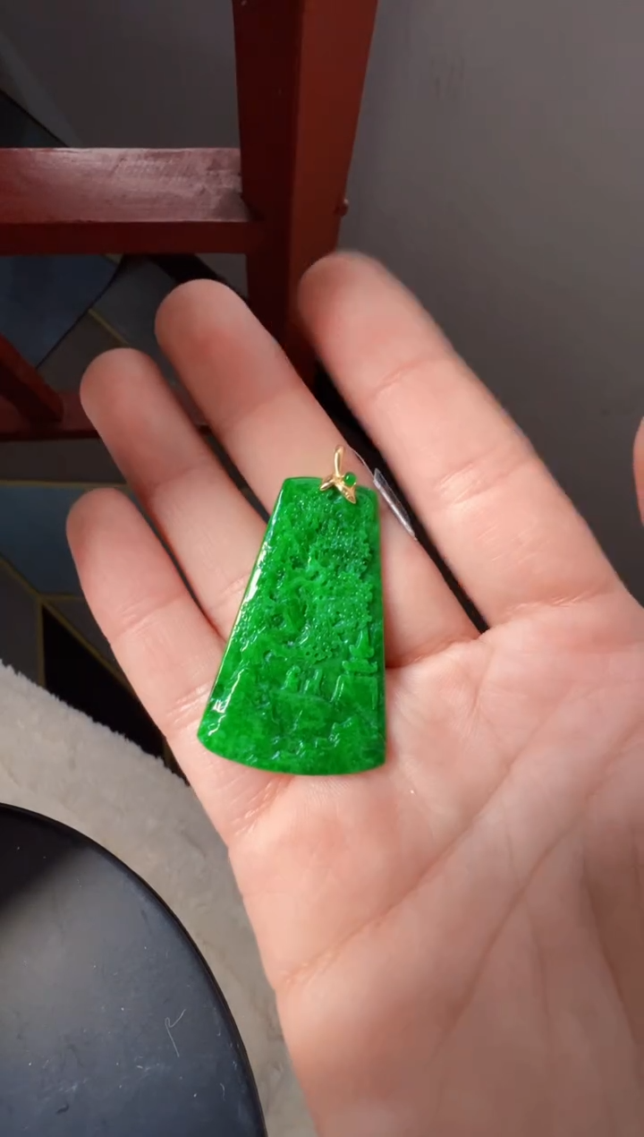 【闪购商品】定制翡翠18K金镶嵌2800元