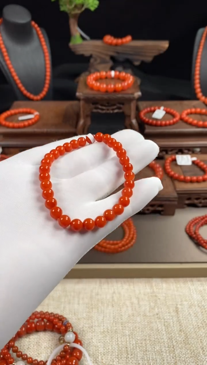 【闪购商品】南红玛瑙手串未镶嵌满色满肉6mm+