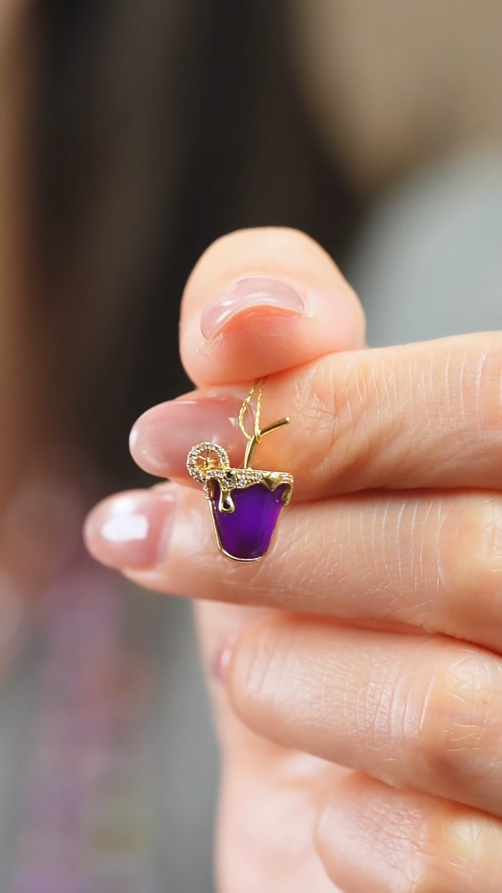 苏纪石（舒俱来）18K金镶嵌吊坠(不含链)67