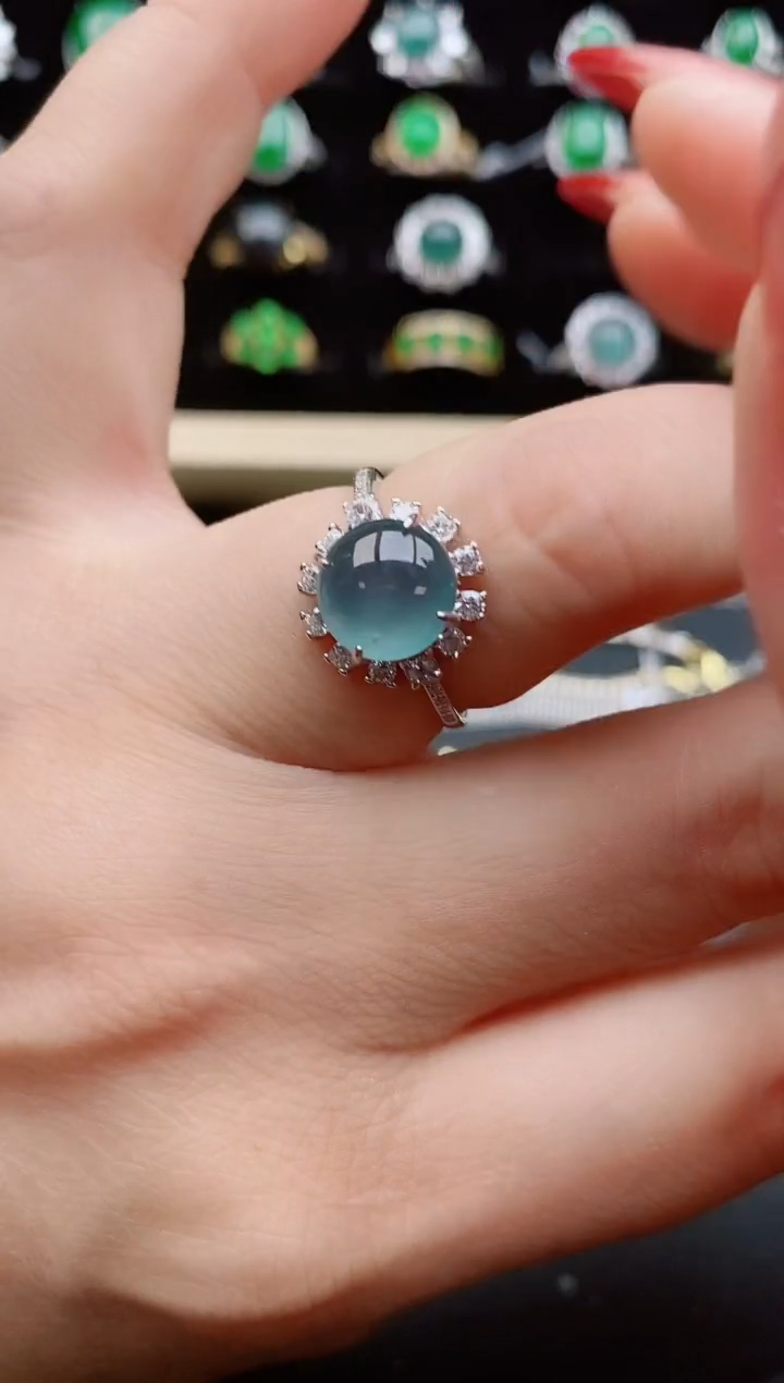 【闪购商品】翡翠戒指银S925镶嵌321321