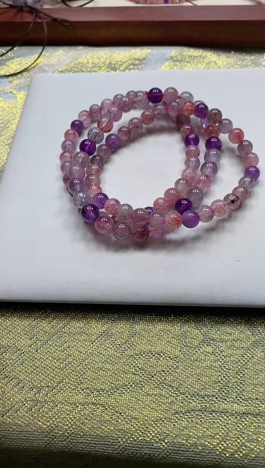 【闪购商品】水晶手串未镶嵌 超七黑加仑6mm 多样性发一