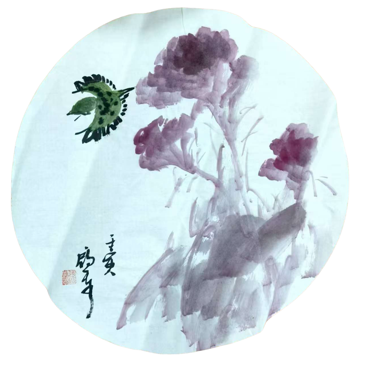 张啓蘭老师直径50 团扇