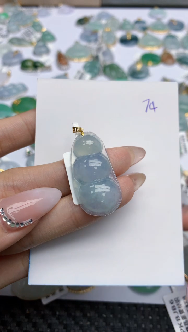 【闪购商品】翡翠颈饰18K金镶嵌天然翡翠A货