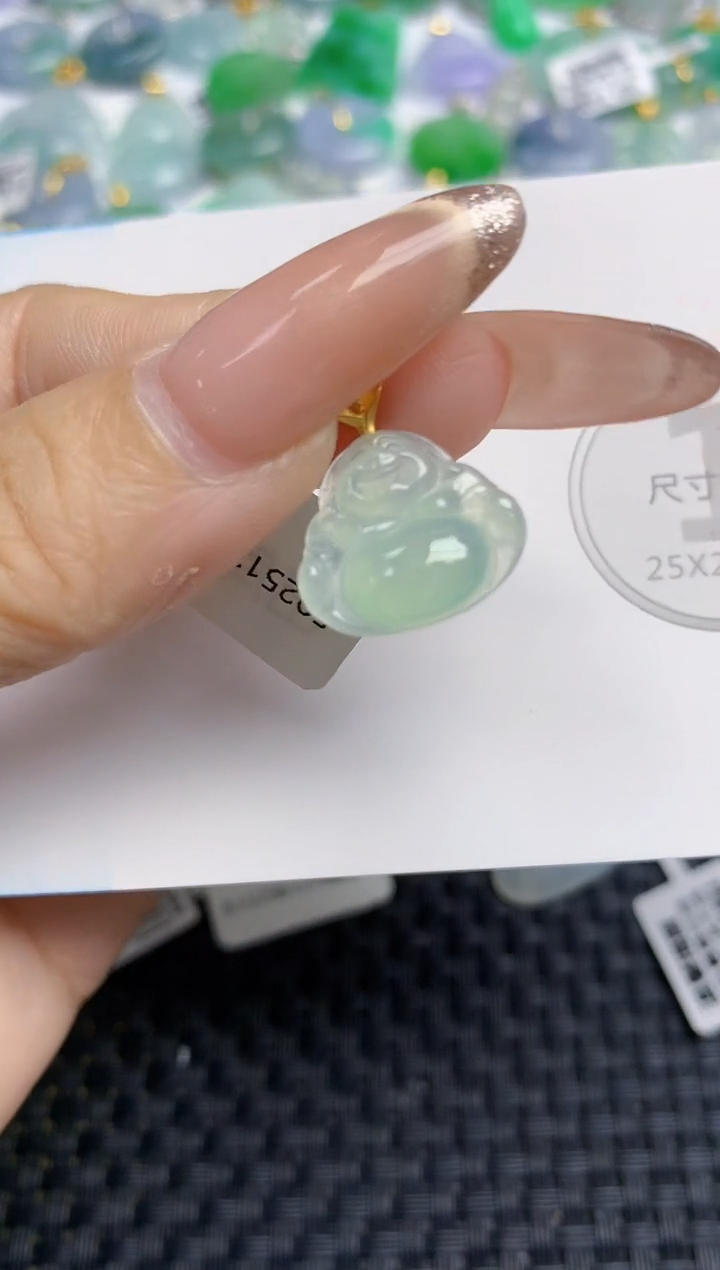 颈饰18K金镶嵌翡翠天然缅甸A货翡翠百元以上9元证书费自理