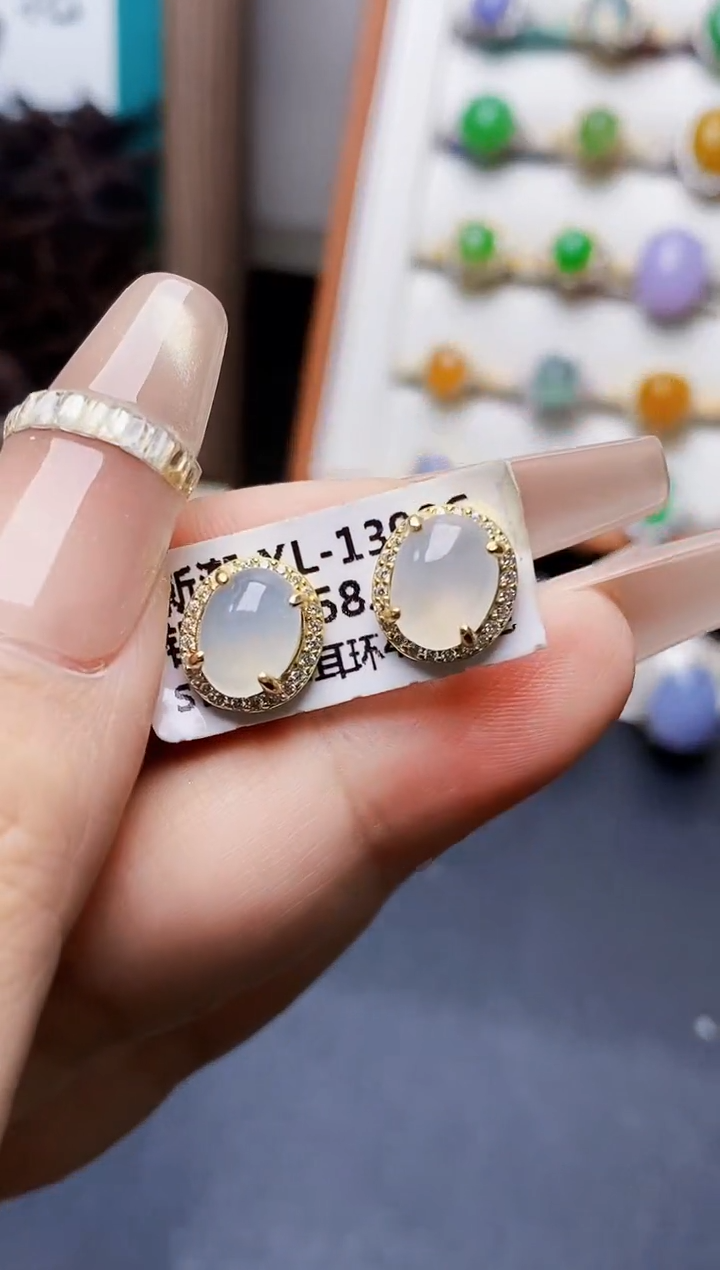 银S925镶嵌戒指翡翠4221