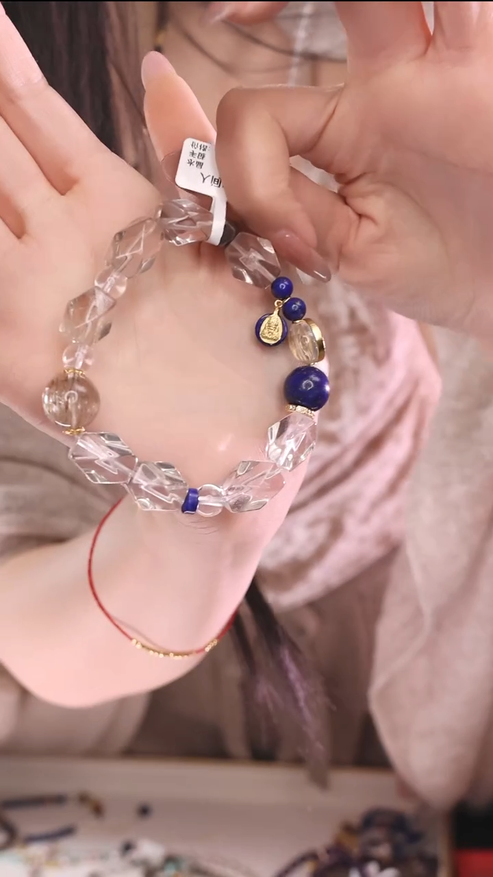 【闪购商品】水晶手链银S925镀金镶嵌水晶手链