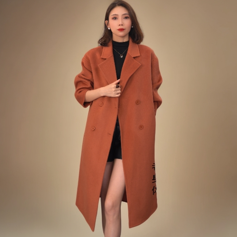 （经典永恒）长款100羊毛4粒扣英伦风过膝修身大衣