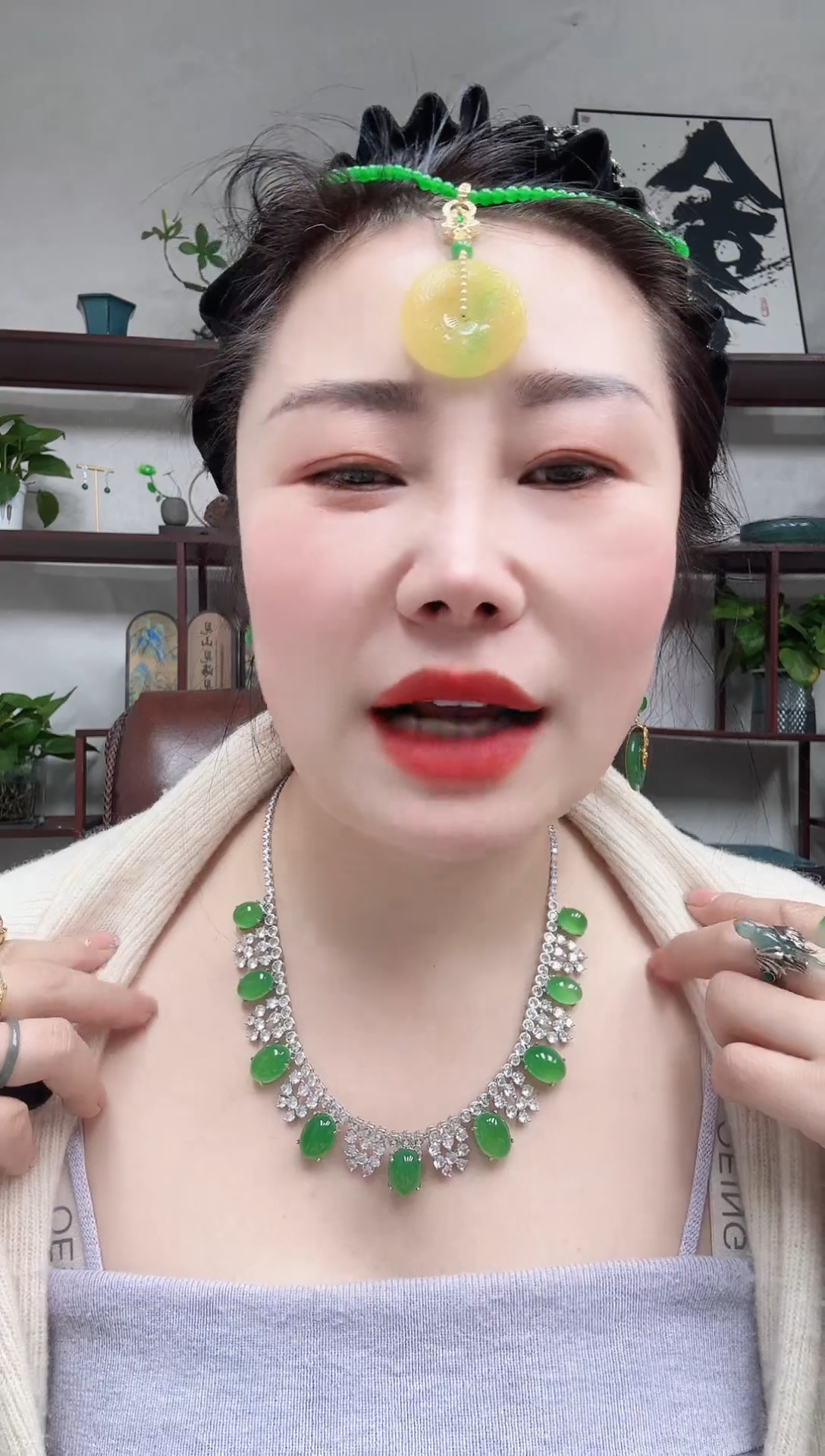 吊坠(赠链)未镶嵌翡翠出*665编号颈饰