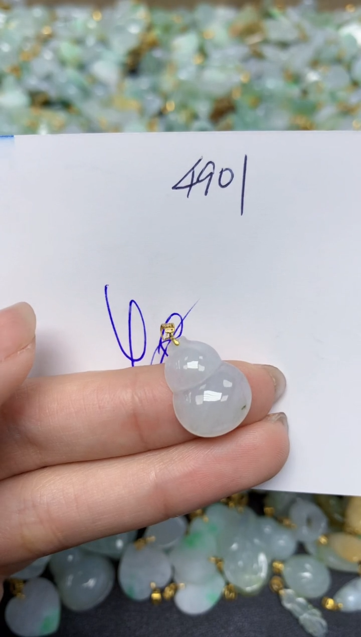 【闪购商品】翡翠颈饰18K金镶嵌天然翡翠A货