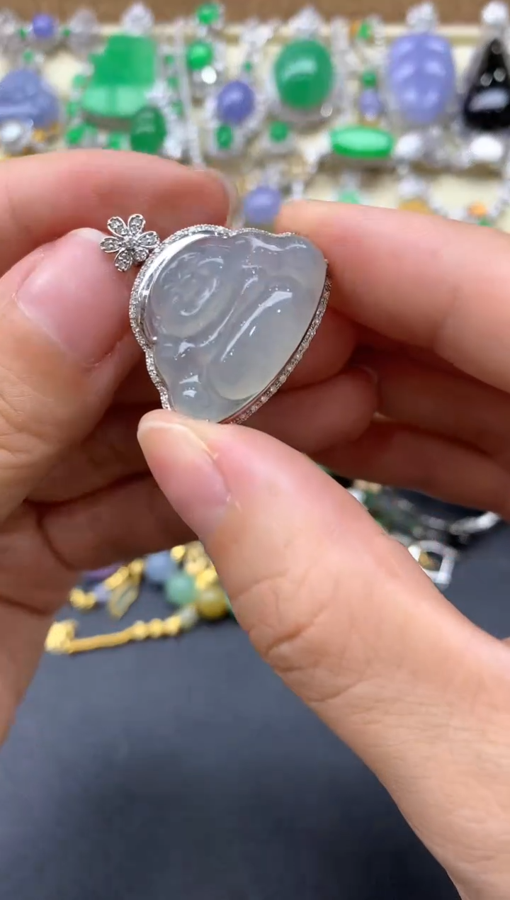 【闪购商品】翡翠颈饰18K金镶嵌369-中国好珍宝