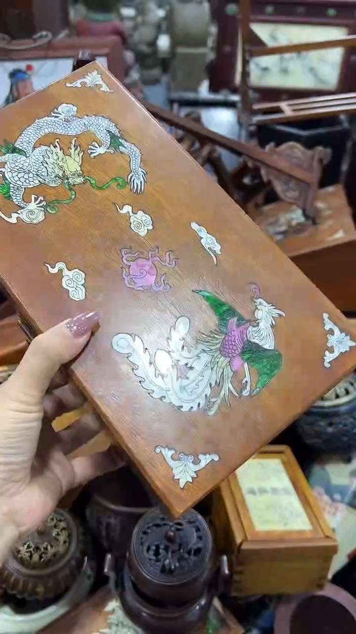 木木沐头淘摆件木雕 盒子