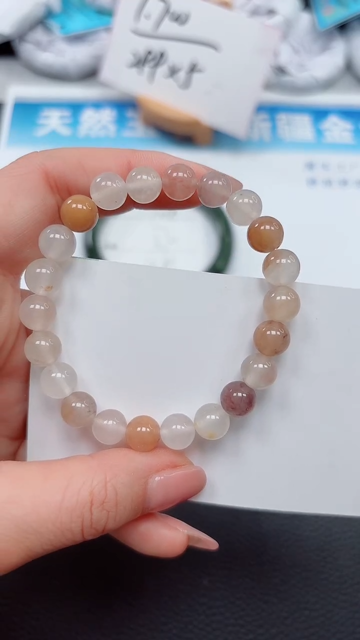 【闪购商品】石英质玉手镯未镶嵌圆柱