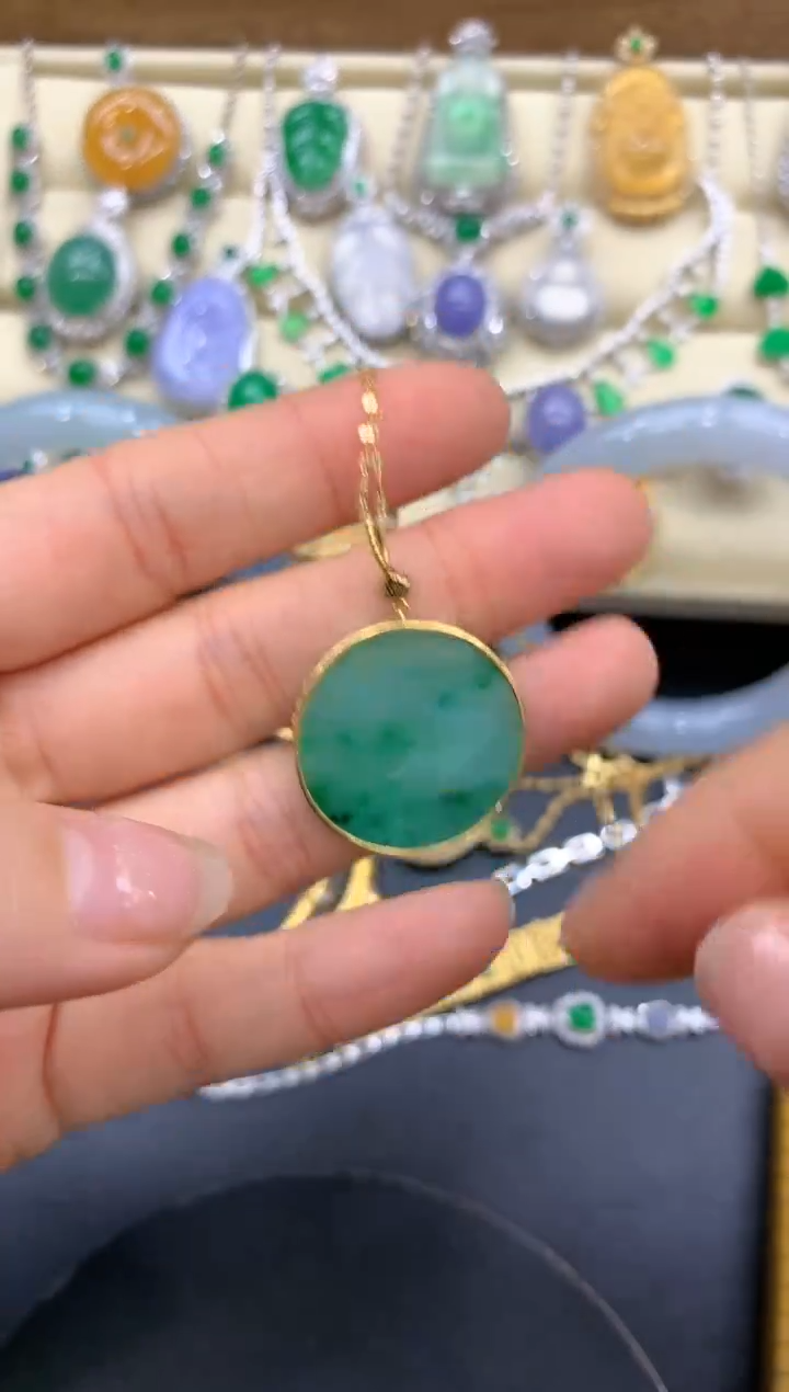 【闪购商品】翡翠颈饰18K金镶嵌299-中国好珍宝