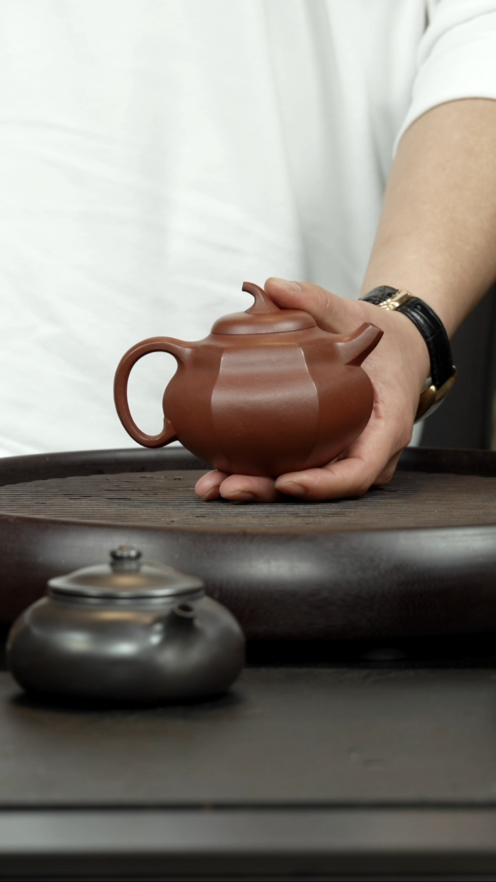 【闪购商品】紫砂茶杯全手工六方葫芦壶