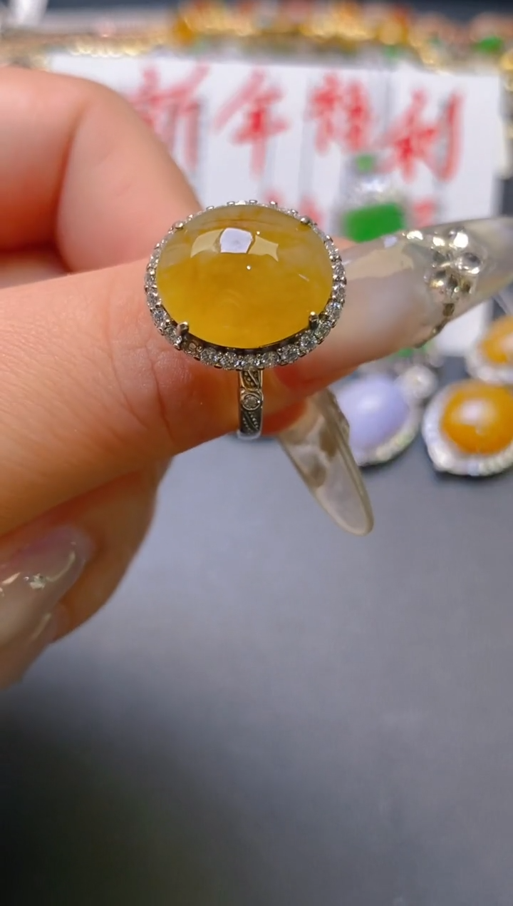 【闪购商品】翡翠耳饰银S925镶嵌天然A货翡翠1