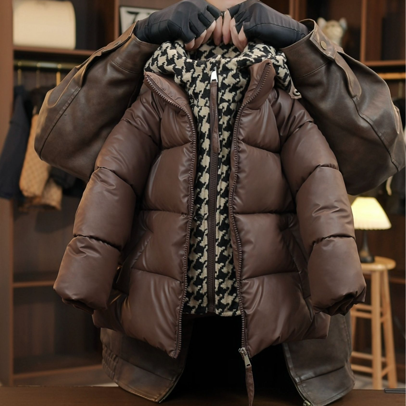 【小治专属 实体品质】2025年冬季连帽时尚宽松外套加厚连帽棉服