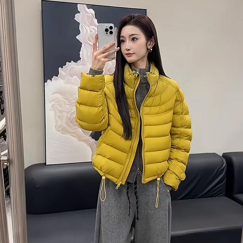 【现货爆款】2025新款排骨款泡芙羽绒服女短款宽松立领韩版冬装外套