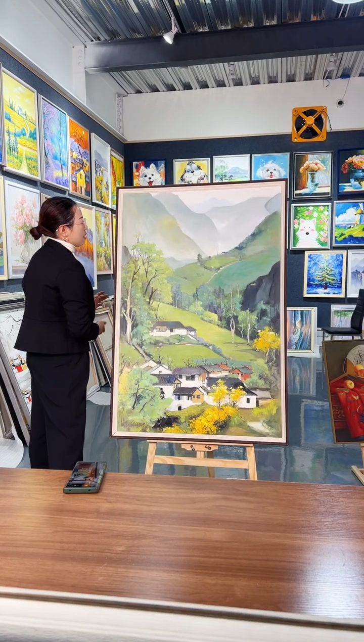 【闪购商品】油画31号 80*120 圣诞树-手绘油画