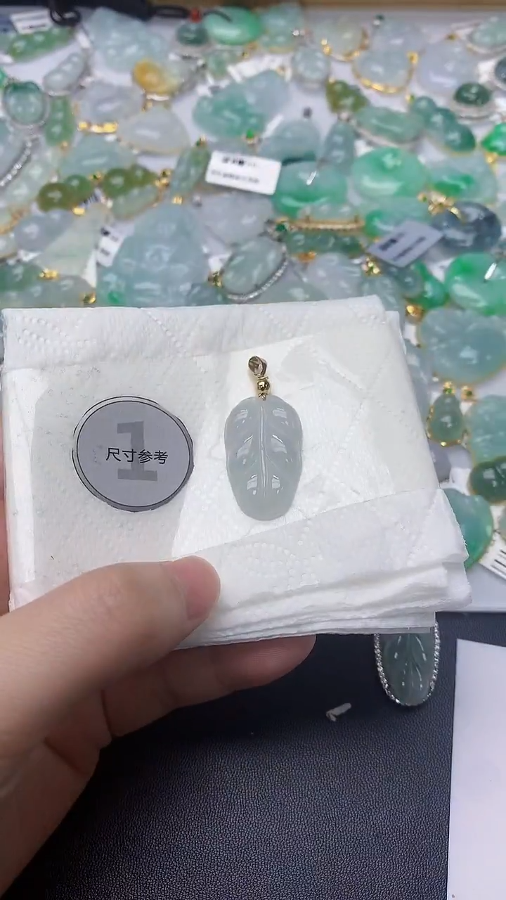 颈饰未镶嵌翡翠天然缅甸A货百元以上9元证书费自理