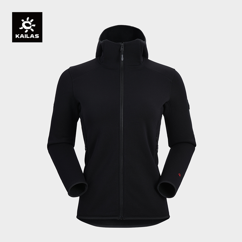 【入秋必备抓绒】KAILAS凯乐石冷杉连帽外套吸湿排汗弹力户外徒步女