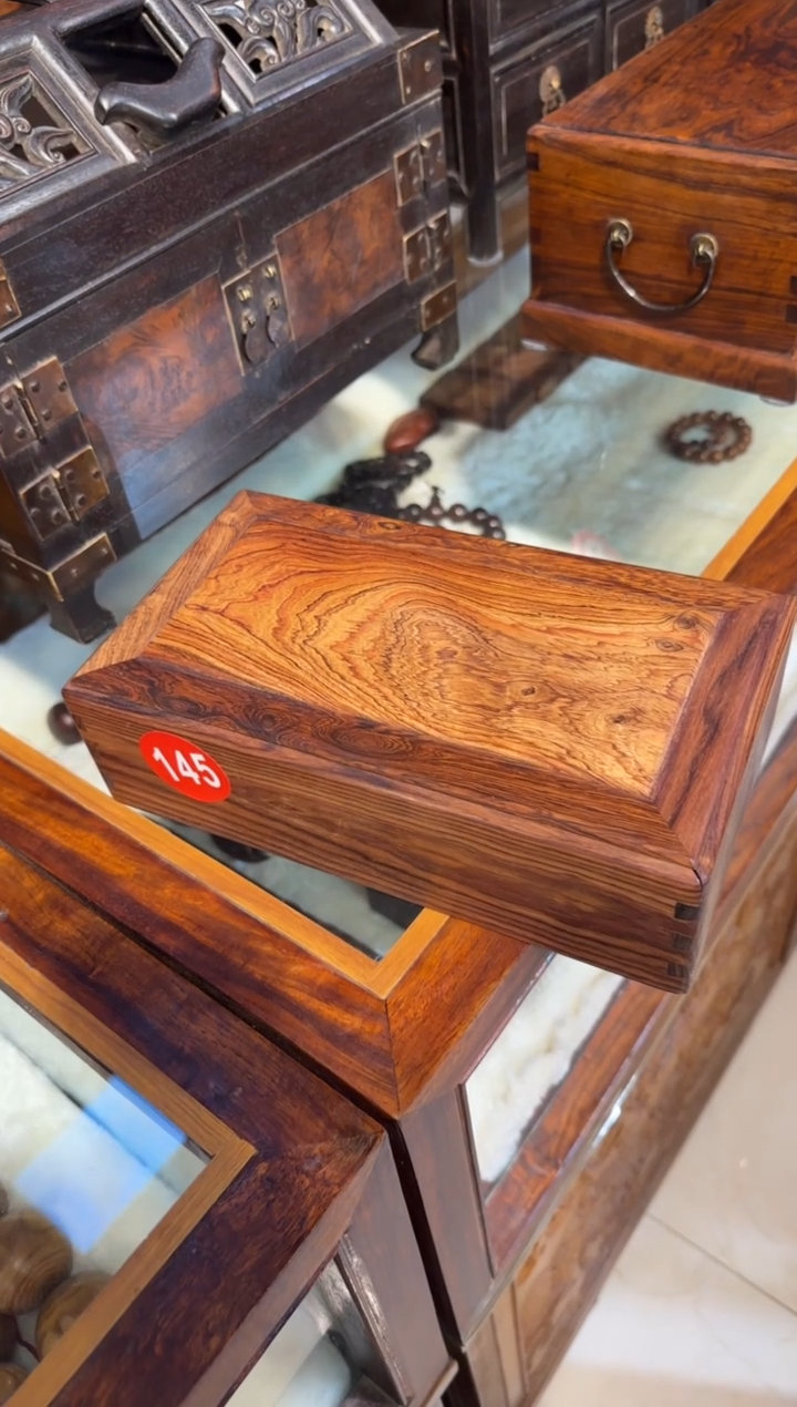 【闪购商品】木木艺黄花梨花纹抽拉盒（145）398.888