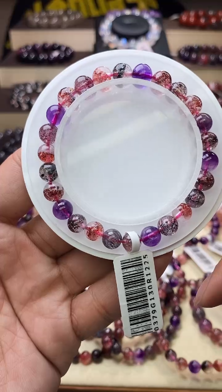 【闪购商品】水晶手链未镶嵌黑加仑超七单圈6m+