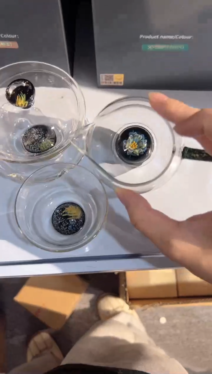 禾器-沁莲盖碗-兰韵+星悦怡然雅青-黑金+兰韵-清杯
