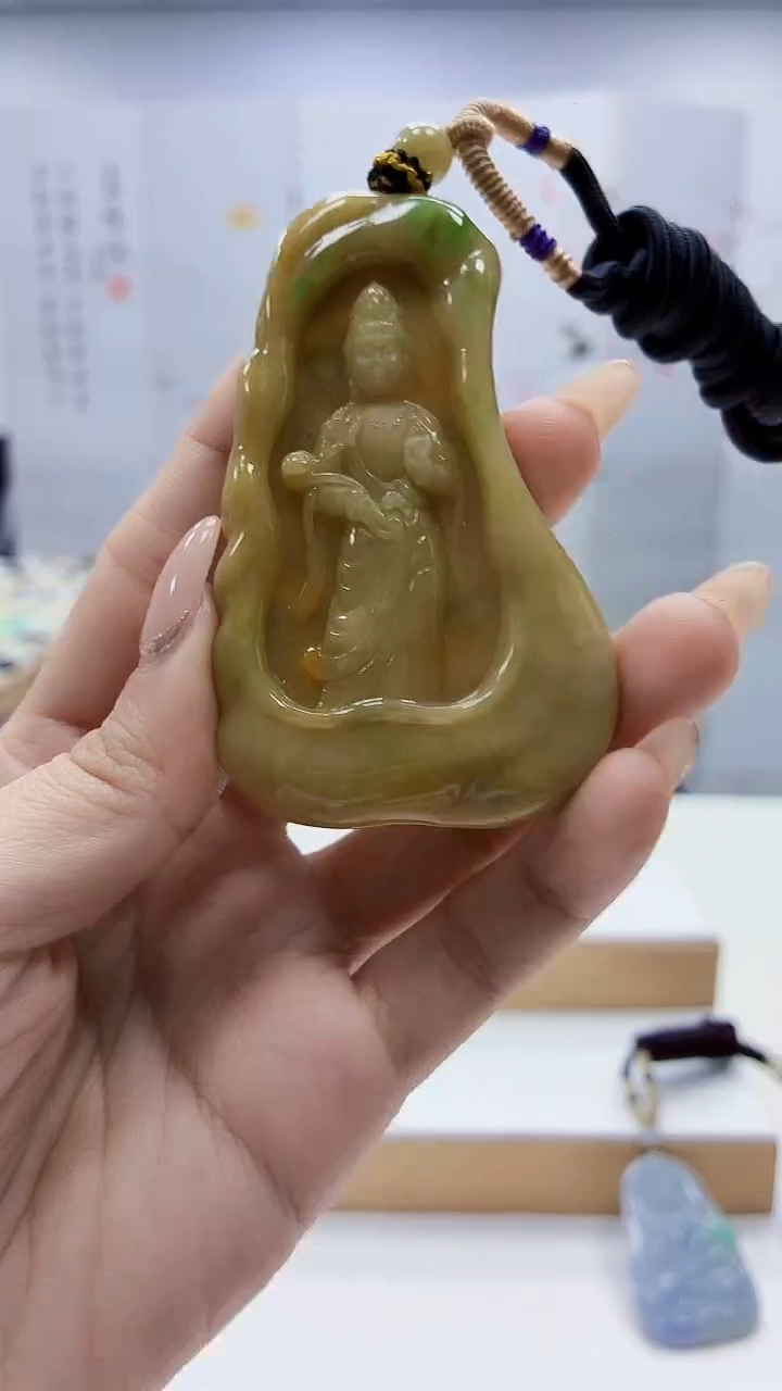 未镶嵌定制翡翠5028ty-毛货挂件44