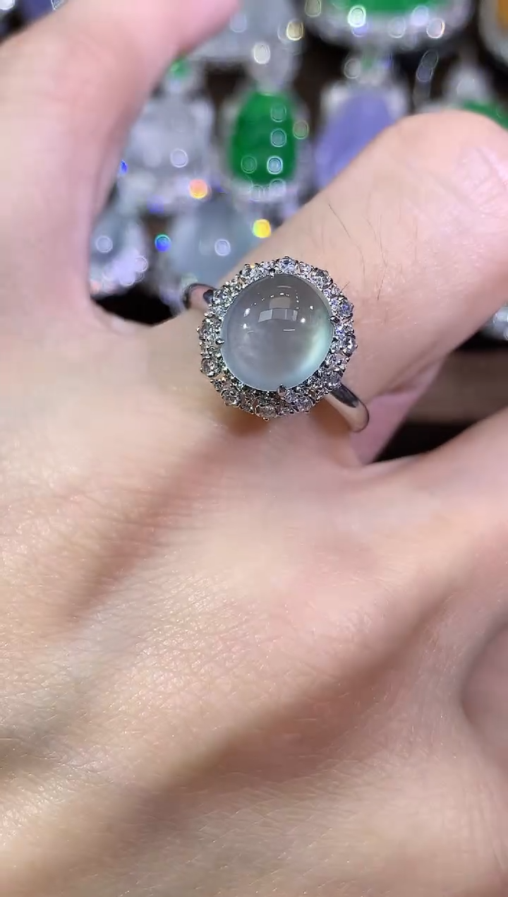 18K金镶嵌戒指翡翠C15