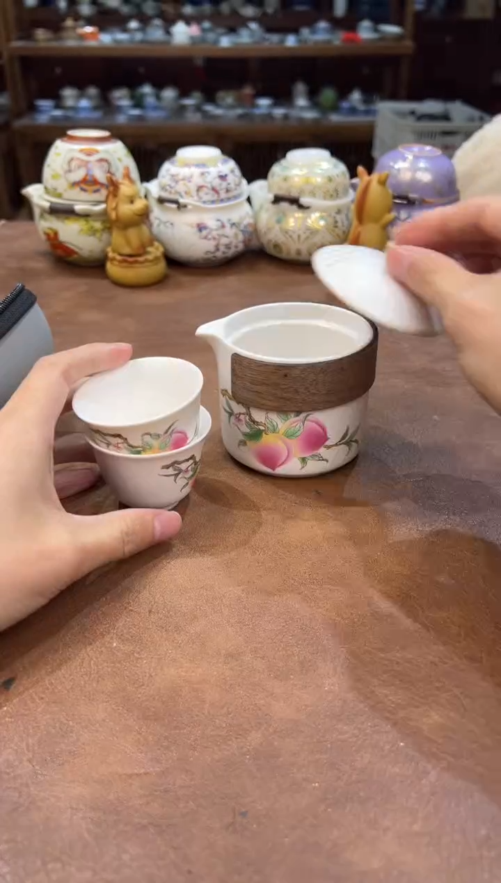 真的很便宜会开片的旅行茶具