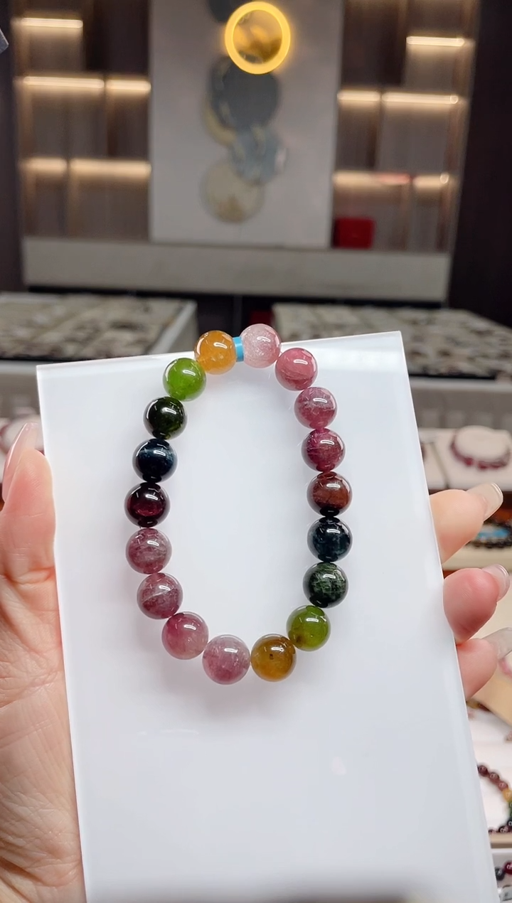 单圈手串未镶嵌碧玺（多样性发一条）T