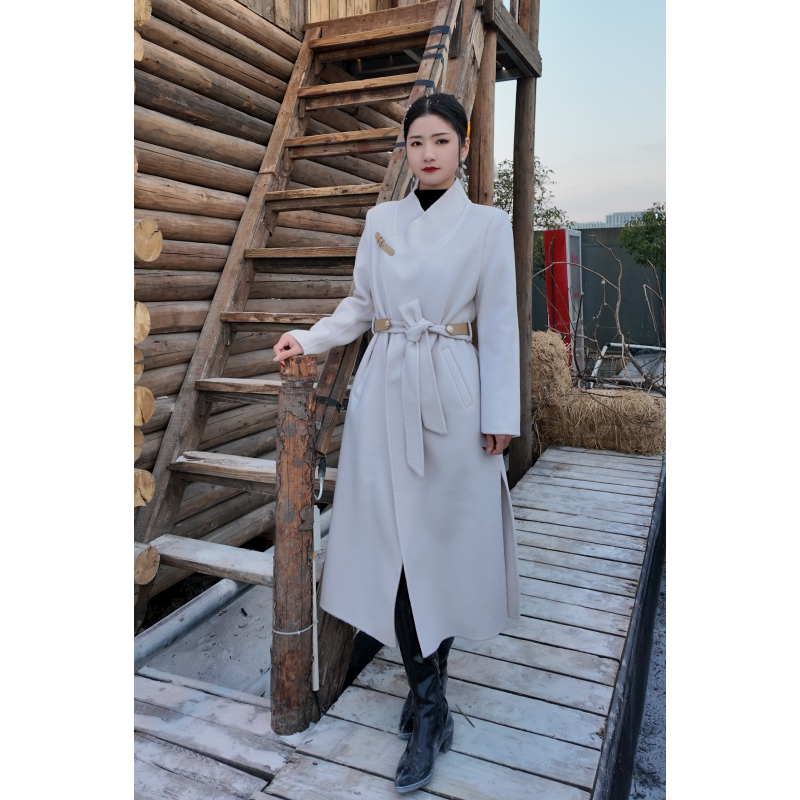 【高奢羊绒】设计师系列双面羊绒大衣气质显瘦双面呢大衣宽松