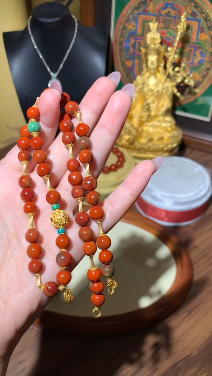 【闪购商品】南红玛瑙项链未镶嵌项链18K