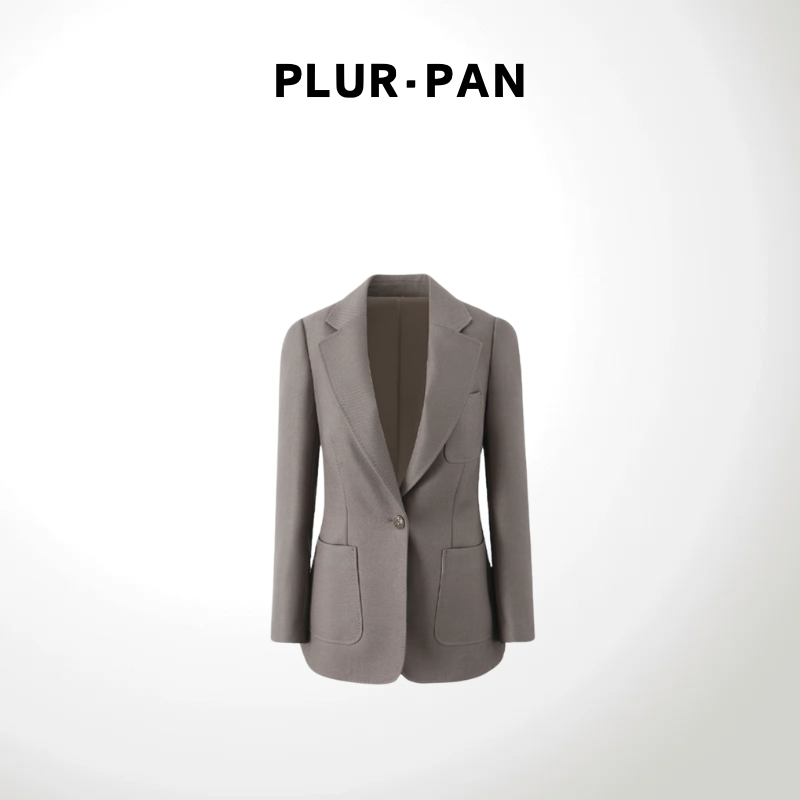 PLUR·PAN【优雅老钱】平驳领正肩一手长西服外套