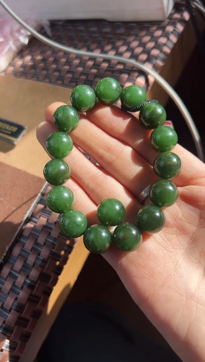 未镶嵌手串和田玉木孜塔格碧玉手串卡13