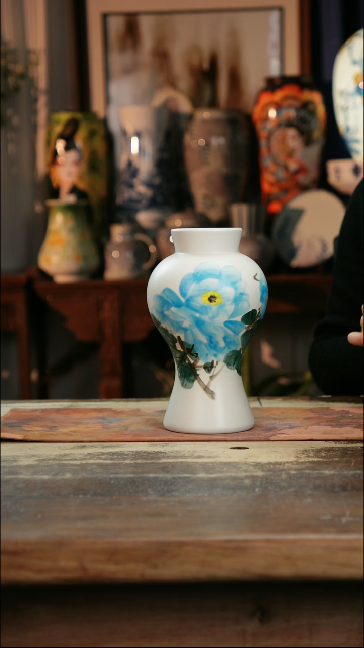 【闪购商品】瓷片景德镇纯手工釉下彩精品花瓶