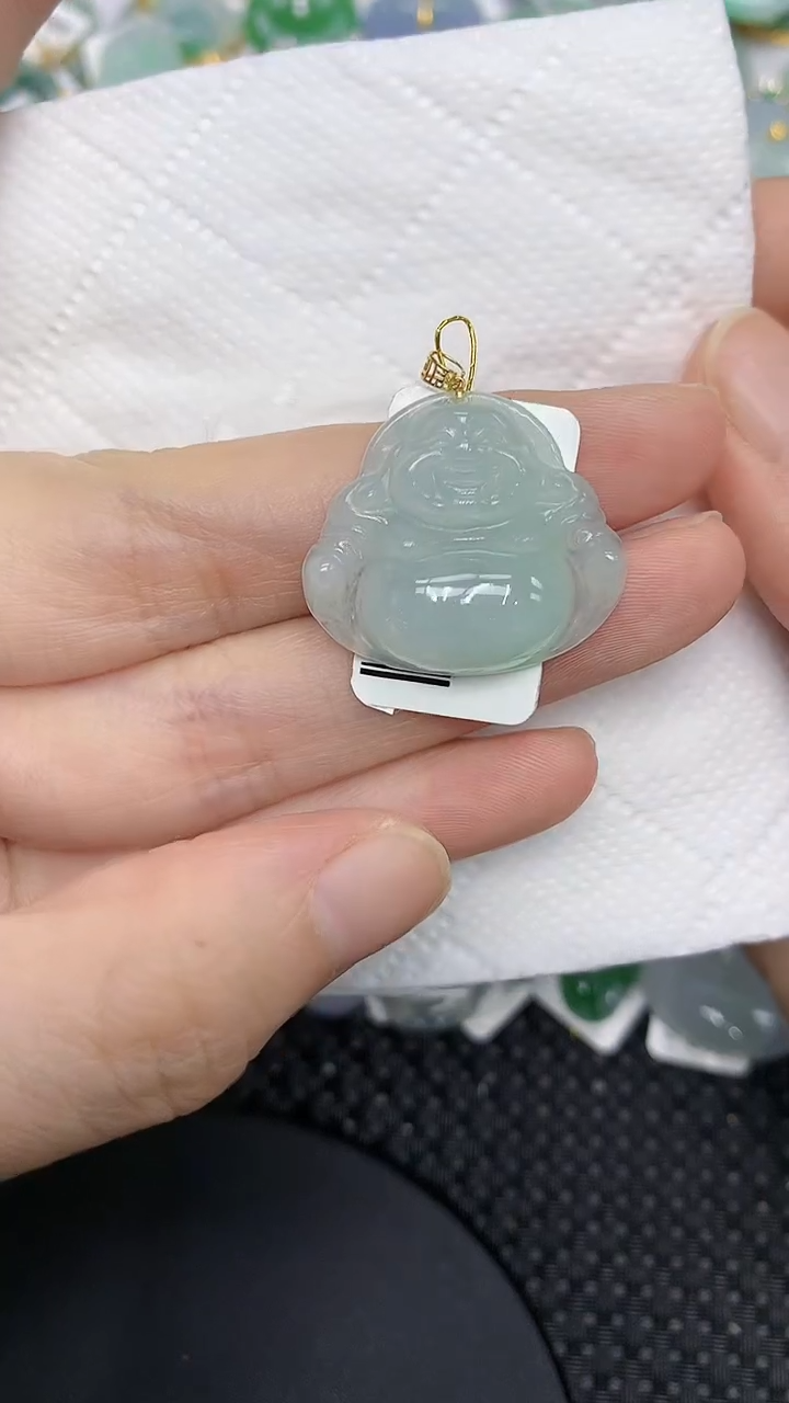 颈饰18K金镶嵌翡翠11111111111