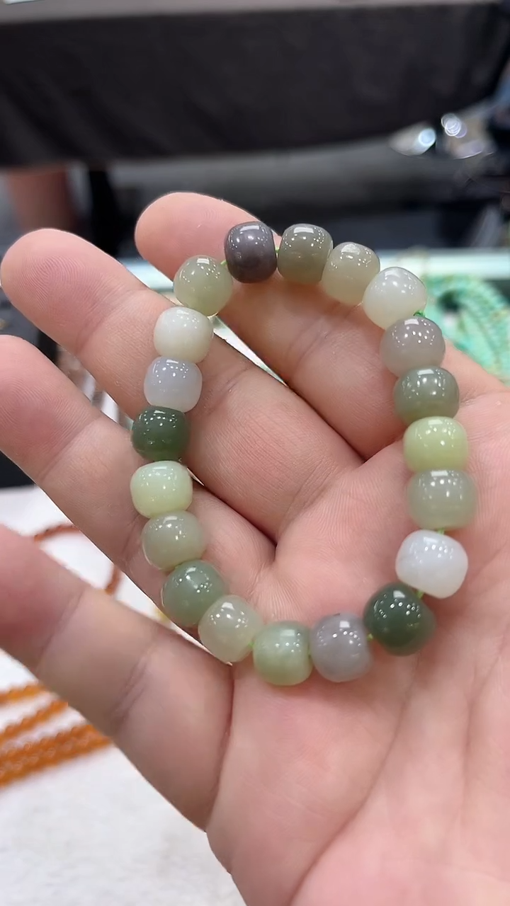 【闪购商品】和田玉手串未镶嵌多样性发其一25022415